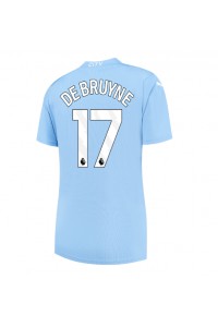 Manchester City Kevin De Bruyne #17 Fotballdrakt Hjemme Klær Dame 2023-24 Korte ermer